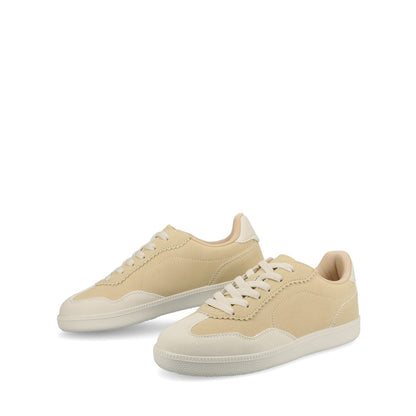 Journee LUMMIE CASUAL LACE UP SNEAKERS - Tan PU