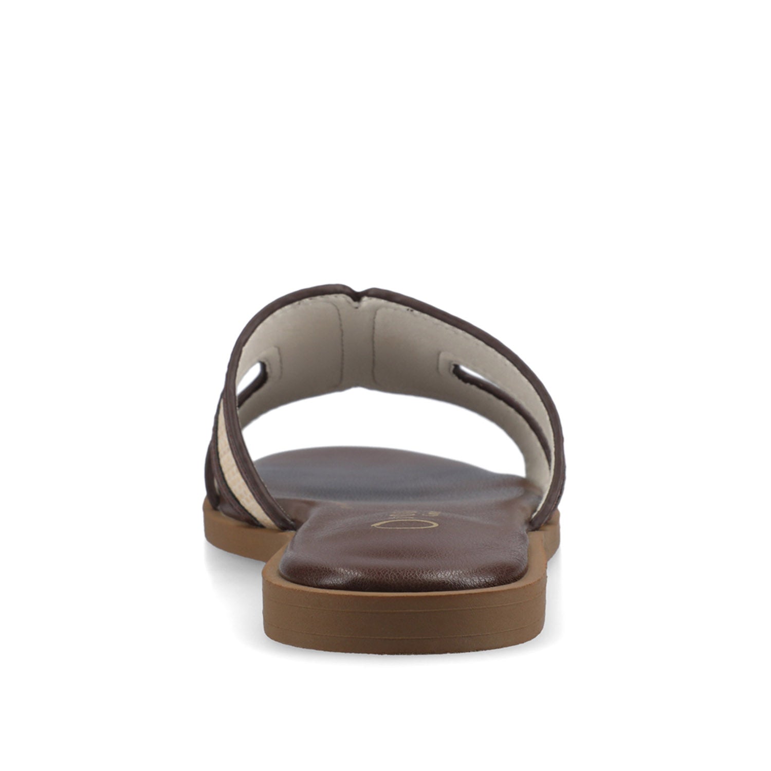 Journee PRIMAH FLAT SANDALS - Chocolate Raffia