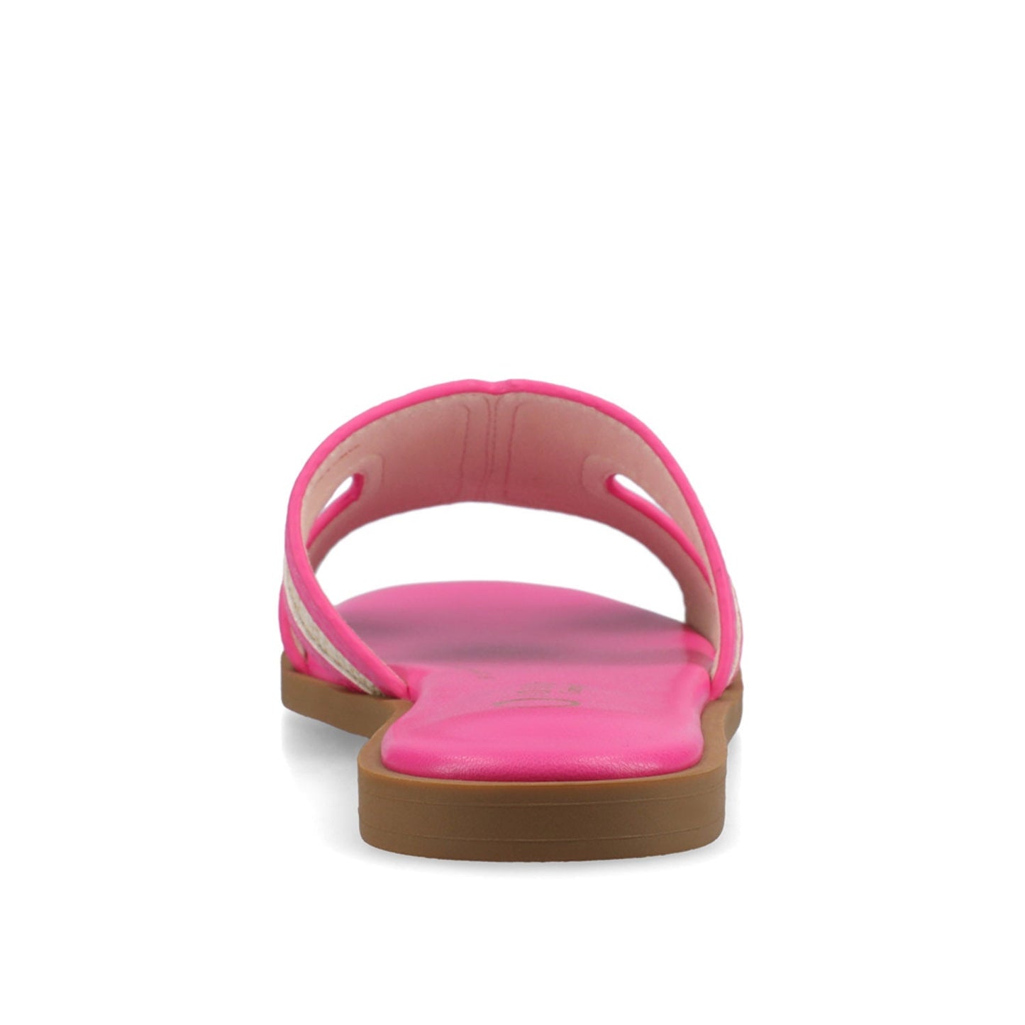 Journee PRIMAH FLAT SANDALS - Fuschia Raffia