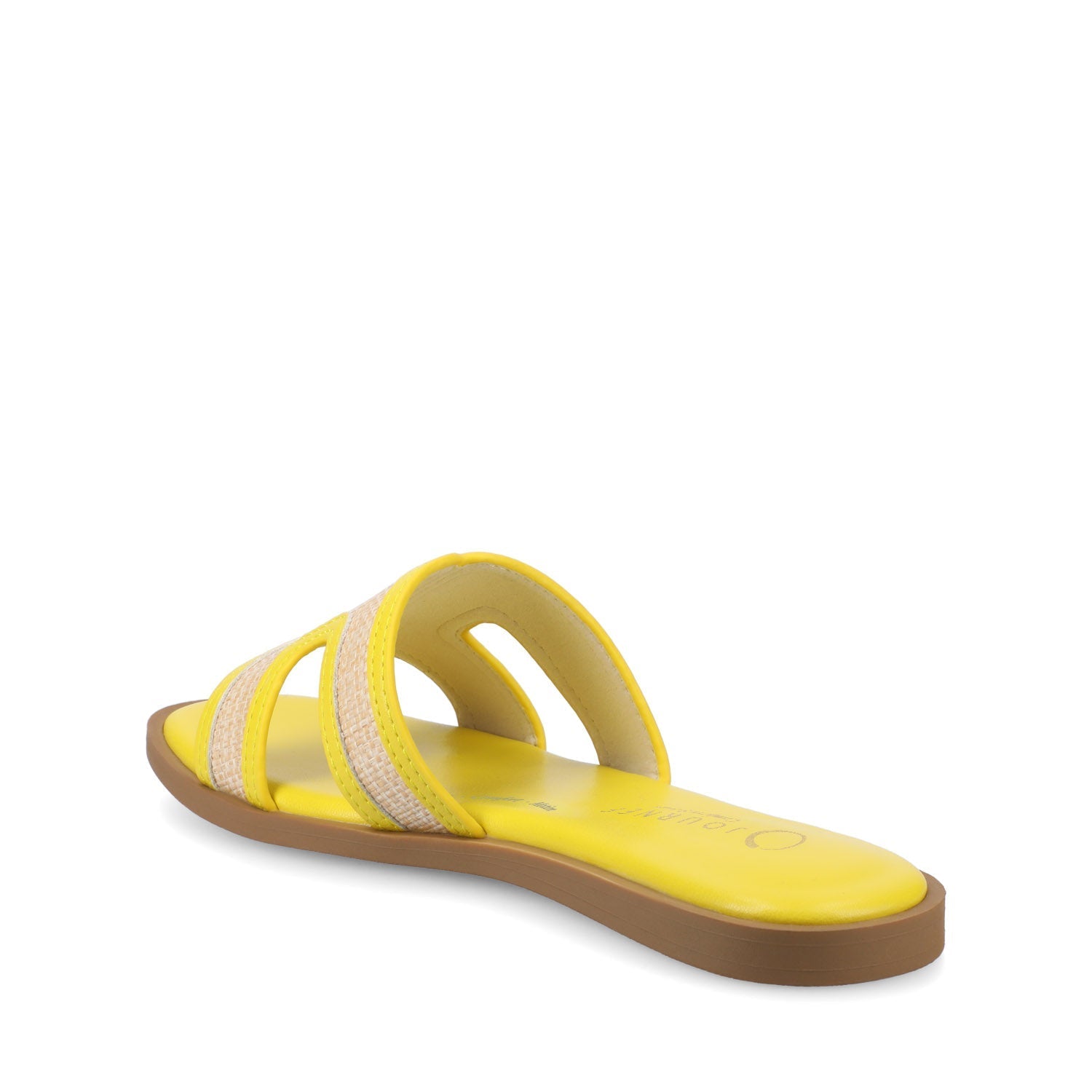 Journee PRIMAH FLAT SANDALS - Mango Raffia