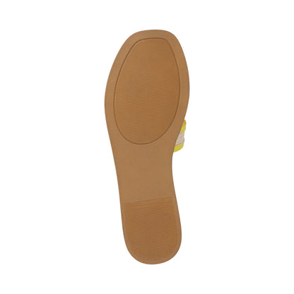 Journee PRIMAH FLAT SANDALS - Mango Raffia