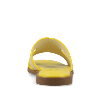 Journee PRIMAH FLAT SANDALS - Mango Raffia