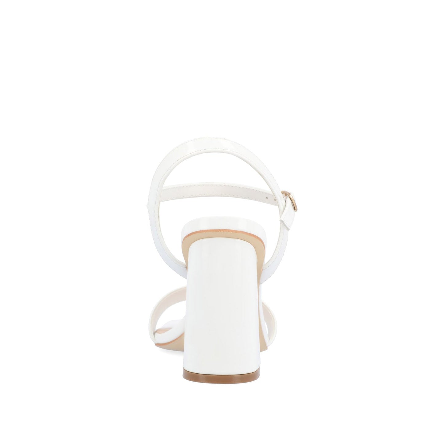 Journee TIVONA STRAPPY BLOCK HEELS IN VEGAN LEATHER - White