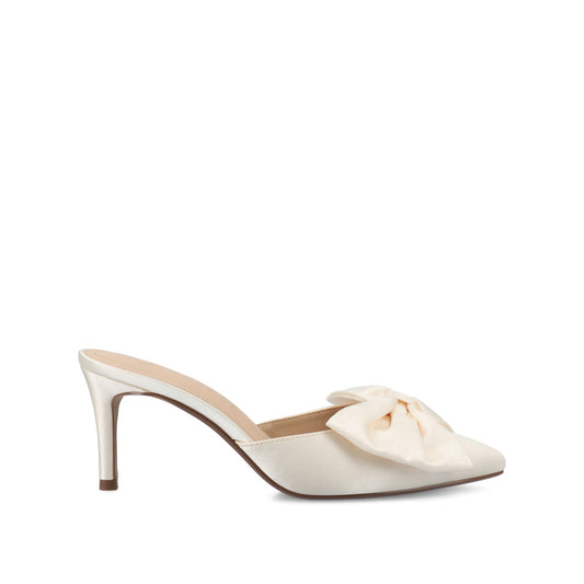 Journee TIARRA STILETTO HEELS IN SATIN - Ivory