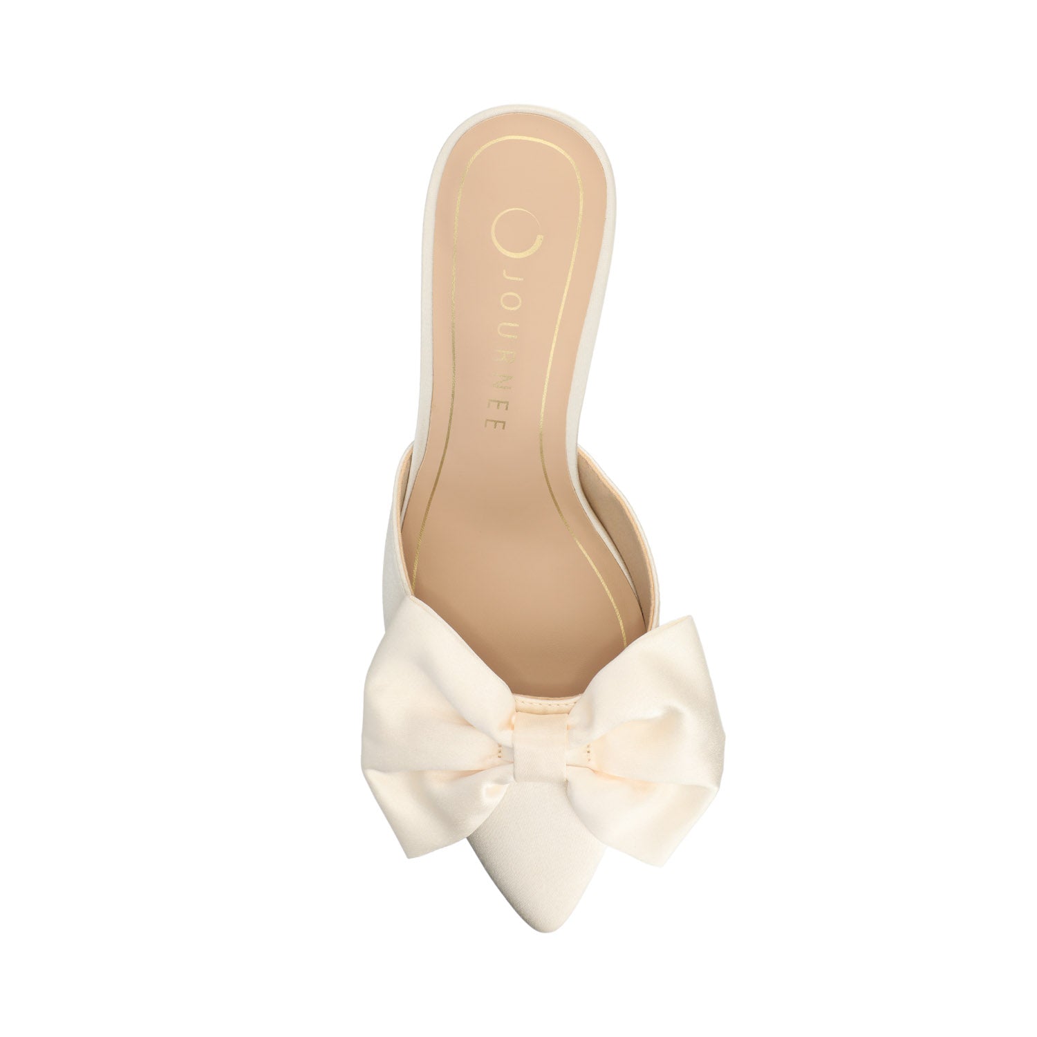 Journee TIARRA STILETTO HEELS IN SATIN - Ivory
