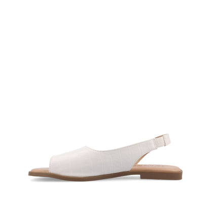 Journee BRINSLEY CROCO SANDALS IN WIDE - Bone Croco