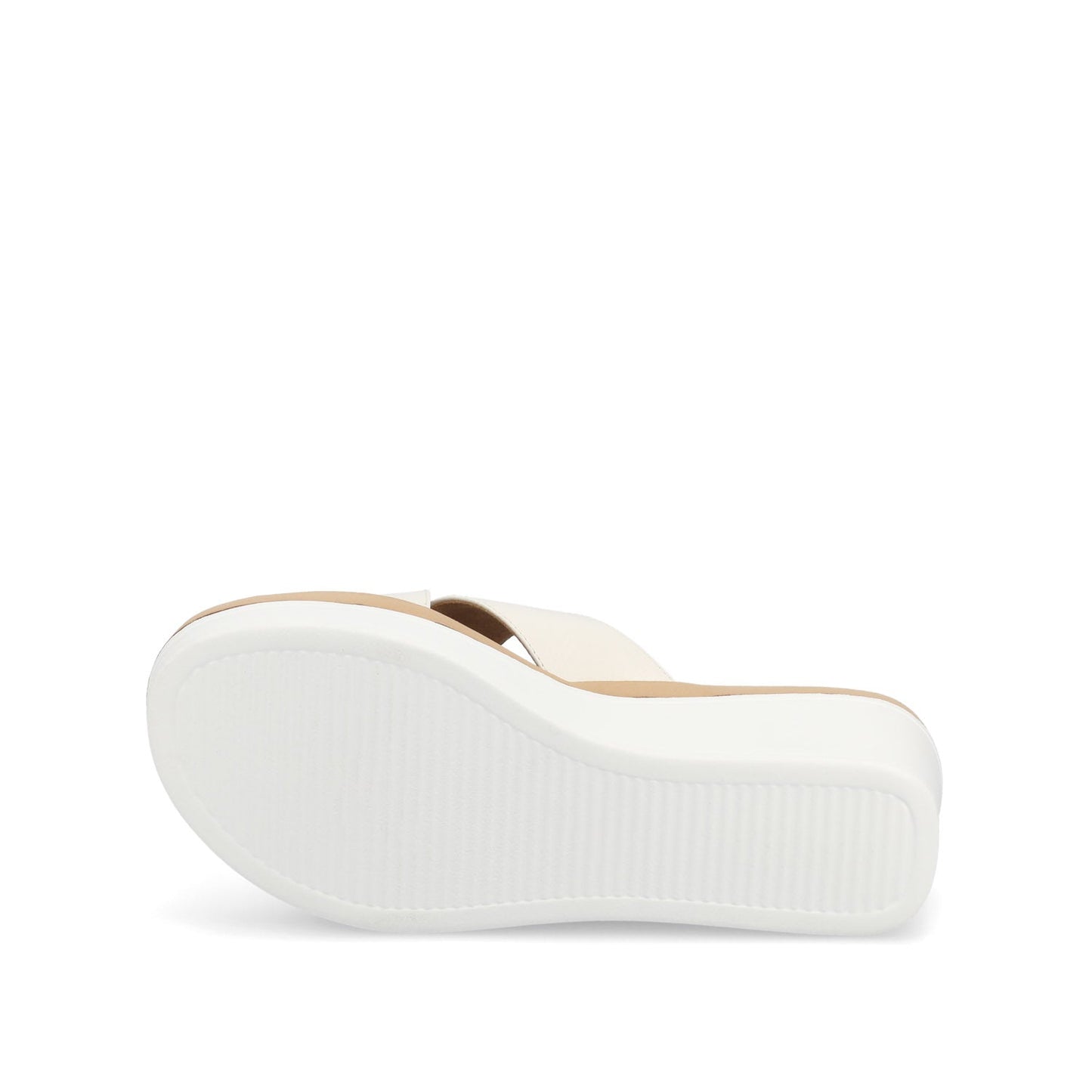 Journee Biara Platform Wedge Sandals - White