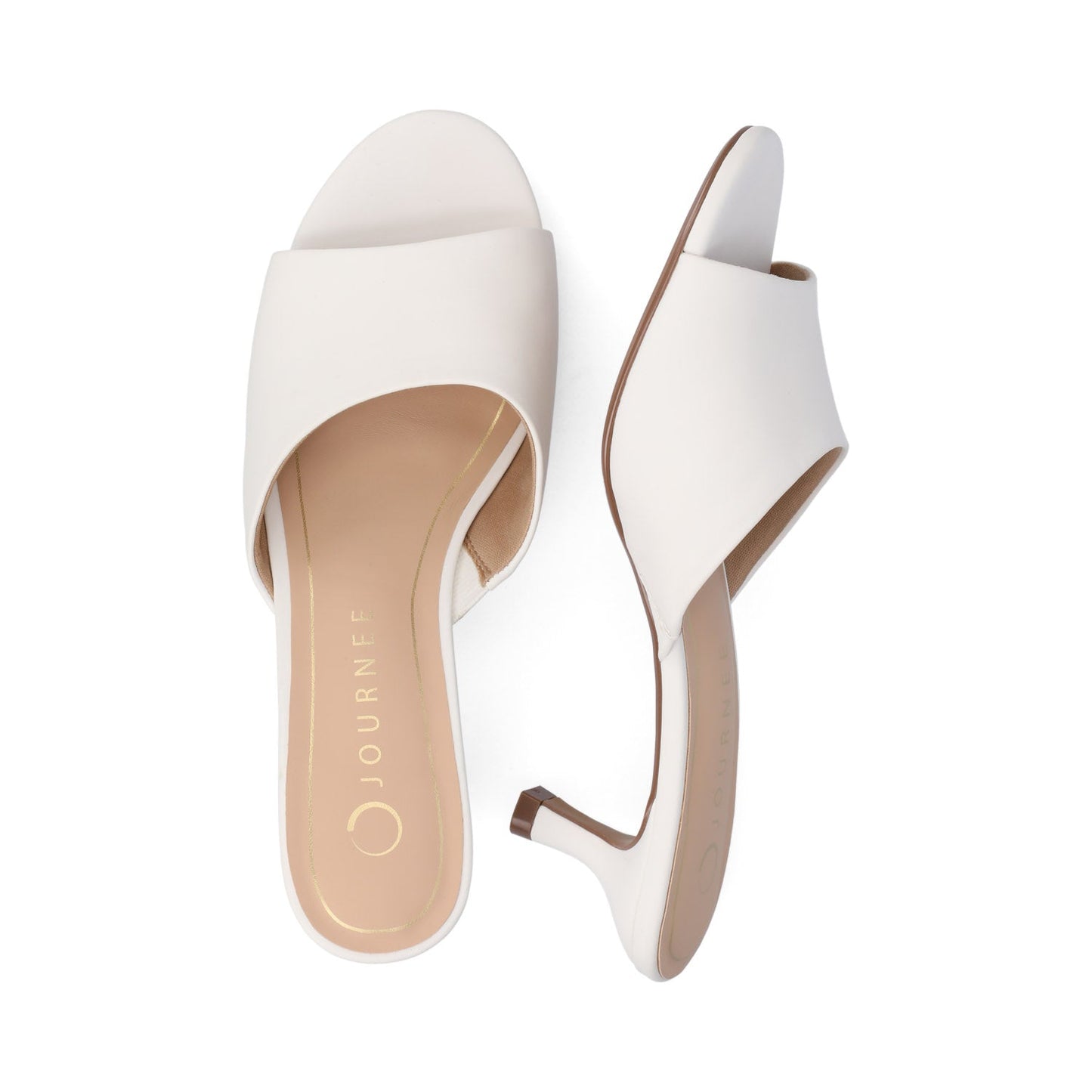 Journee JEYLAH DRESS HEELS - White PU