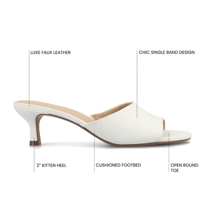 Journee JEYLAH DRESS HEELS - White PU