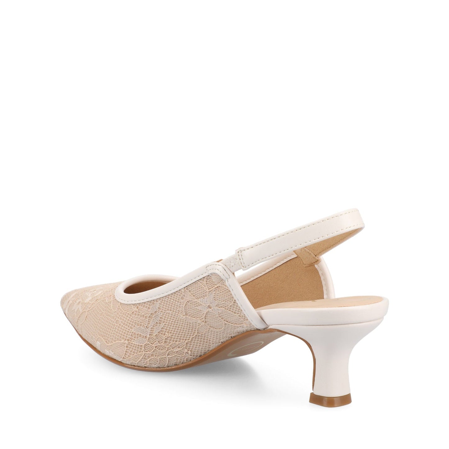 Journee PAULINA KITTEN HEELS IN STATEMENT PATENT - Bone Lace