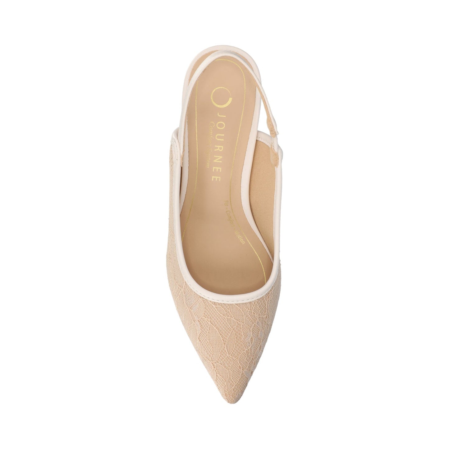 Journee PAULINA KITTEN HEELS IN STATEMENT PATENT - Bone Lace
