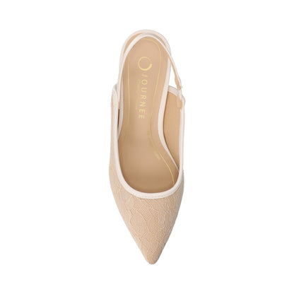 Journee PAULINA KITTEN HEELS IN STATEMENT PATENT - Bone Lace