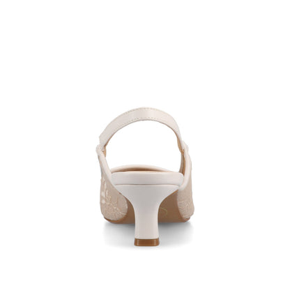Journee PAULINA KITTEN HEELS IN STATEMENT PATENT - Bone Lace