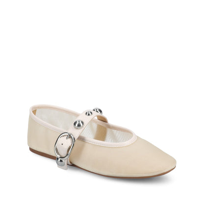 Journee NAVEAH BALLET FLATS - Bone Mesh