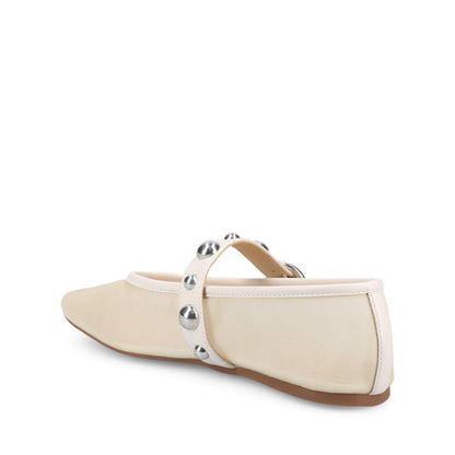 Journee NAVEAH BALLET FLATS - Bone Mesh