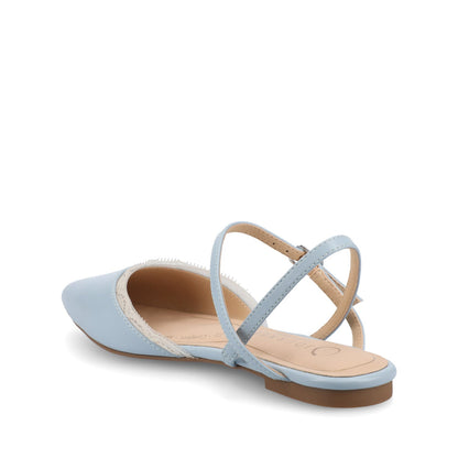 Journee MARTINE SLINGBACK FLATS IN VEGAN LEATHER - Sky Blue Lace