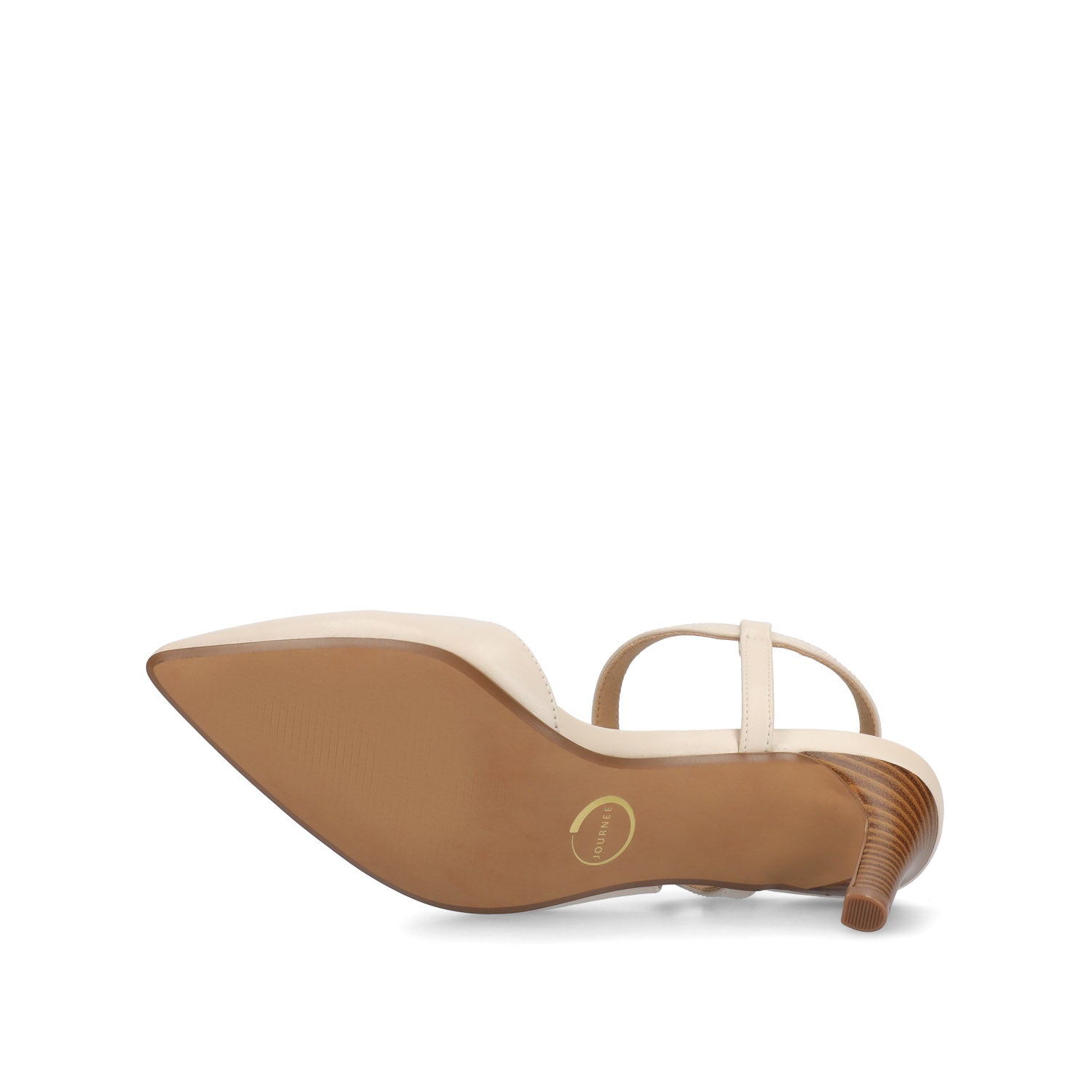 Journee SCIPIO STILETTO PUMP HEELS IN WIDE - Bone PU