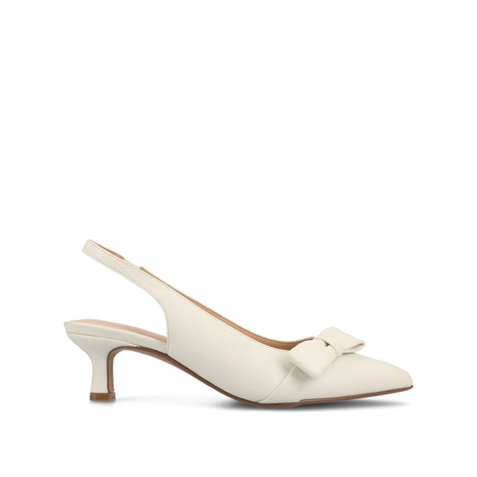 Journee PALOMA SLINGBACK KITTEN HEELS - Bone