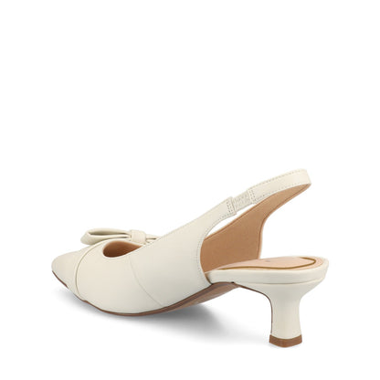 Journee PALOMA SLINGBACK KITTEN HEELS - Bone