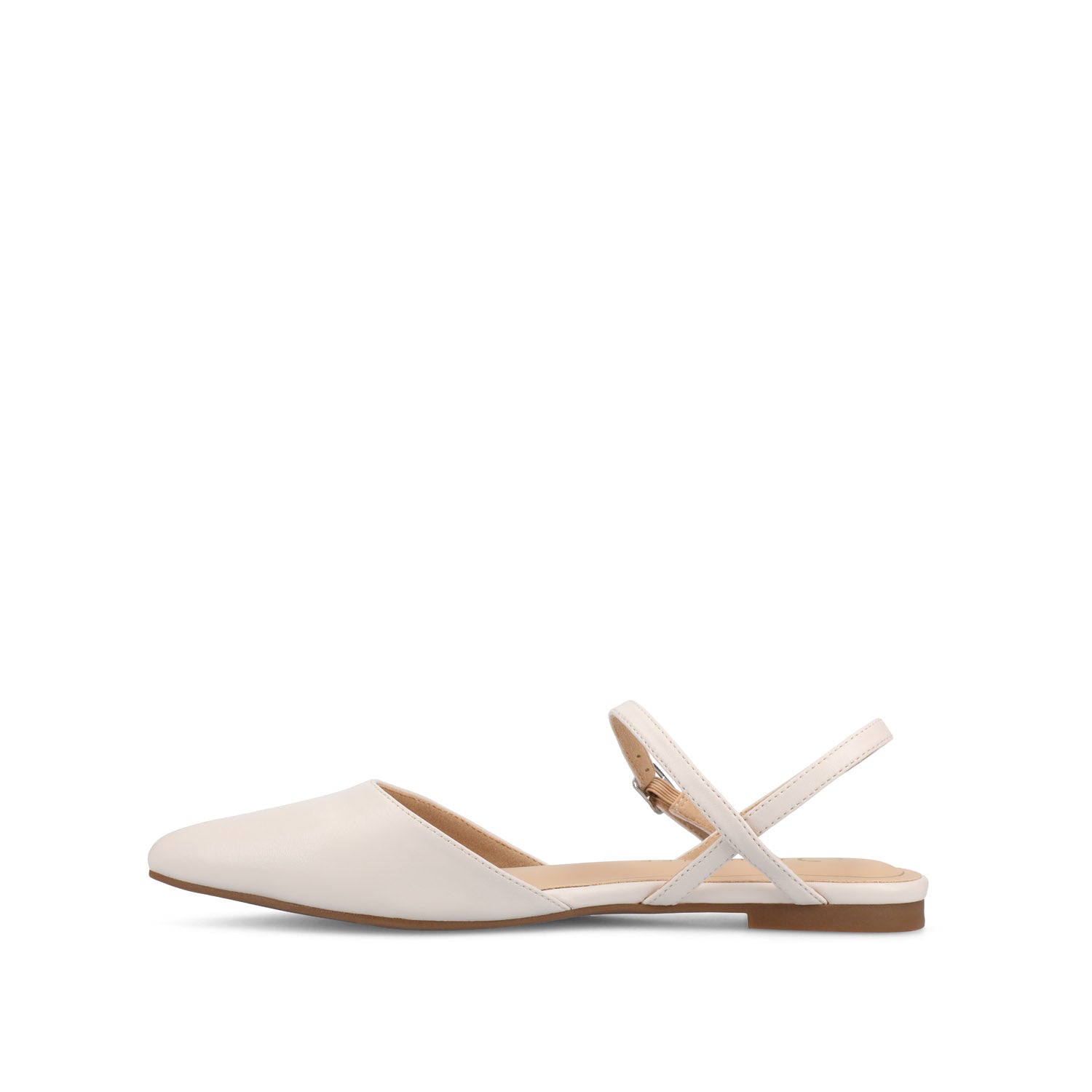 Journee MARTINE SLINGBACK FLATS IN VEGAN LEATHER - Bone PU