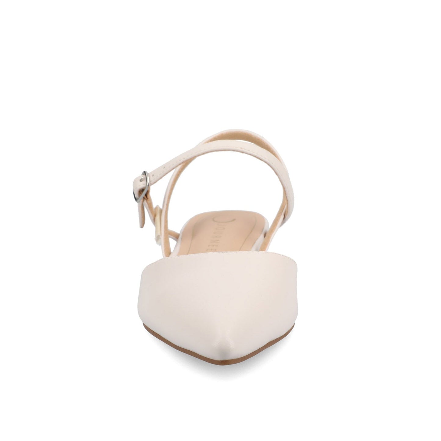 Journee MARTINE SLINGBACK FLATS IN VEGAN LEATHER - Bone PU