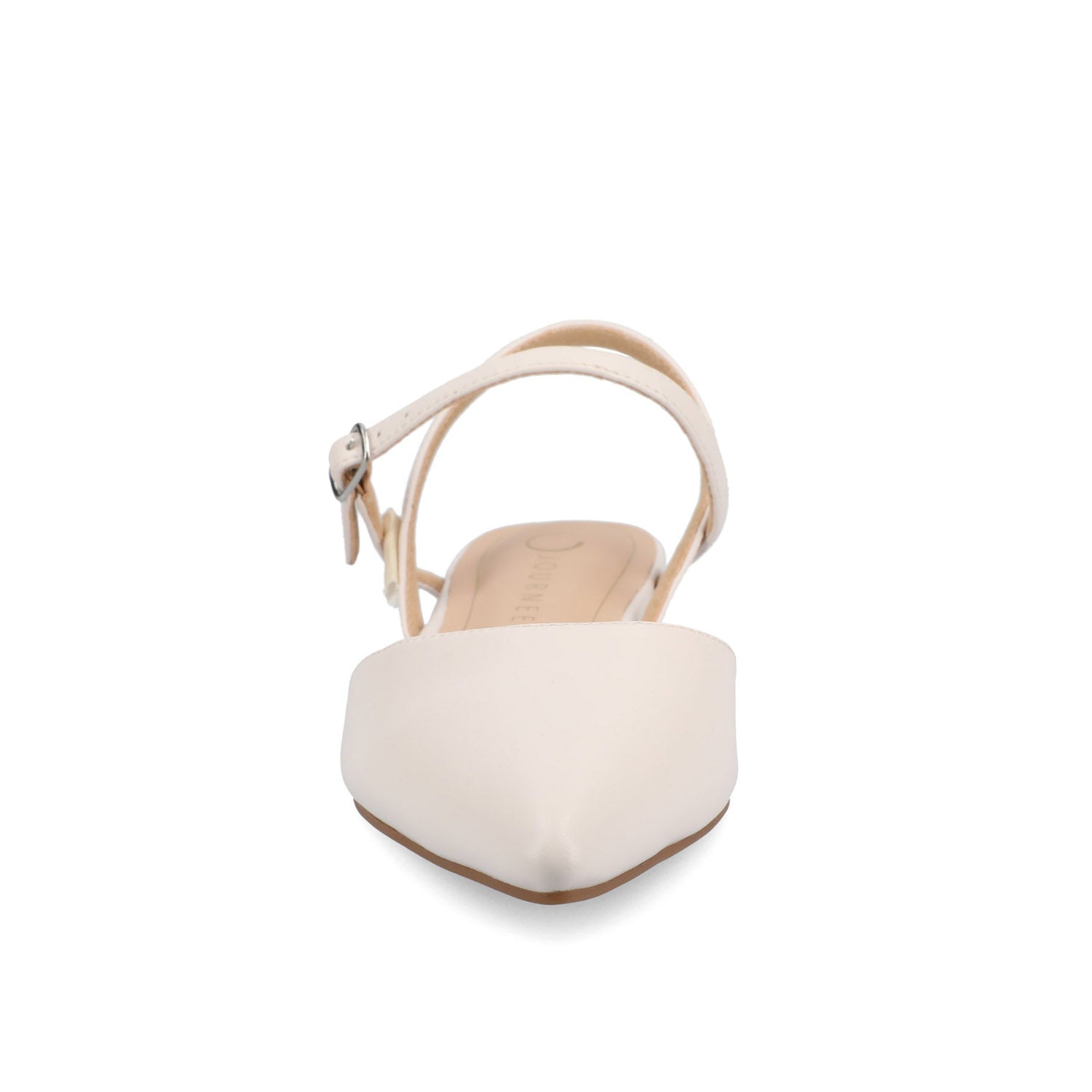 Journee MARTINE SLINGBACK FLATS IN VEGAN LEATHER - Bone PU