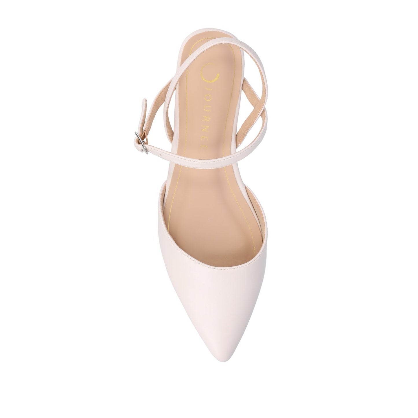 Journee MARTINE SLINGBACK FLATS IN VEGAN LEATHER - Bone PU
