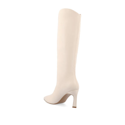 Journee REHELA KNEE HIGH BOOTS IN VEGAN LEATHER - Bone