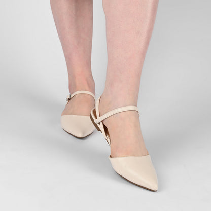 Journee MARTINE SLINGBACK FLATS IN COOL SHADES - Porcelain