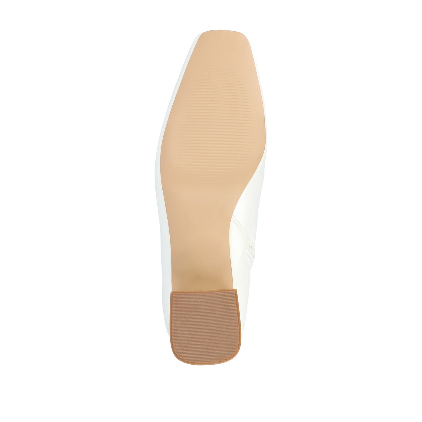 Journee HAYLINN SQUARE TOE BOOTIES - White Patent