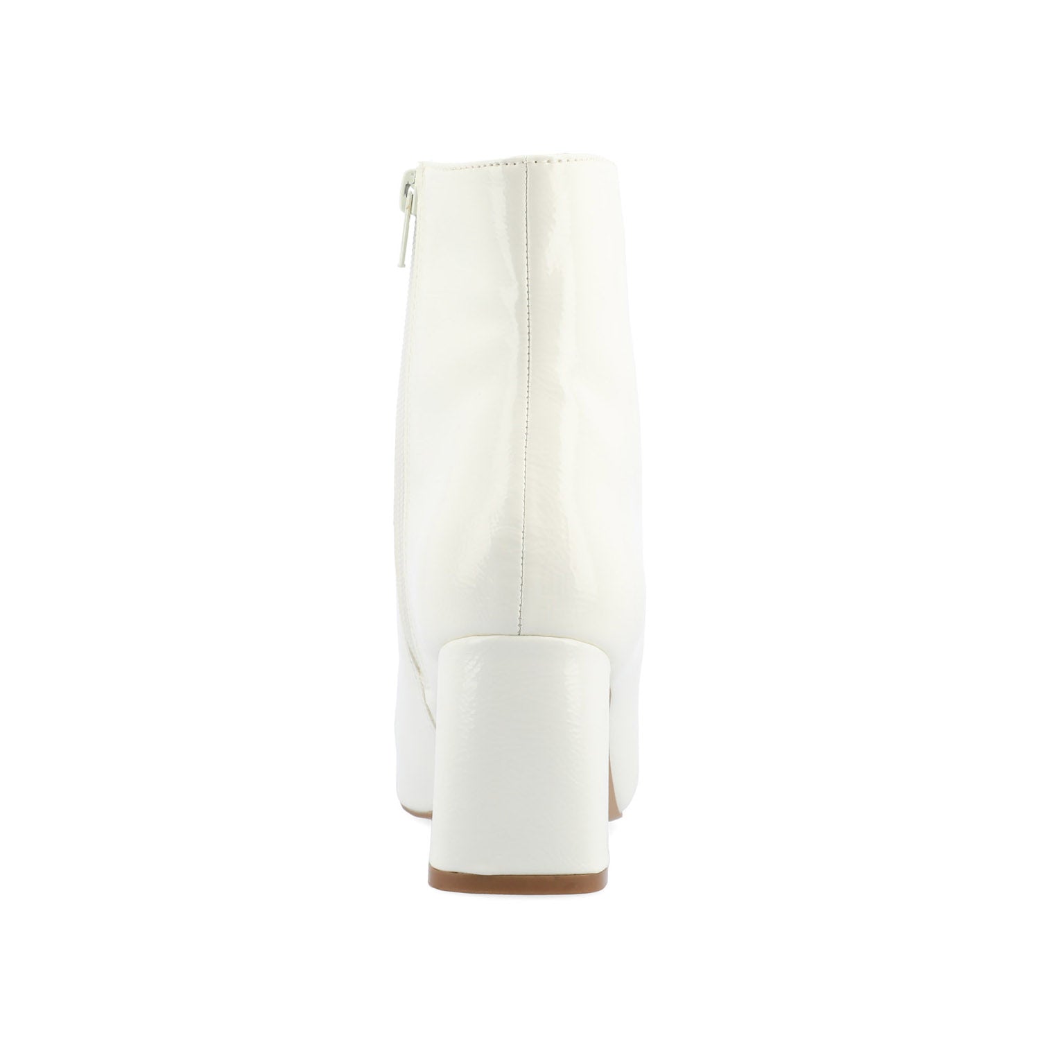 Journee HAYLINN SQUARE TOE BOOTIES - White Patent