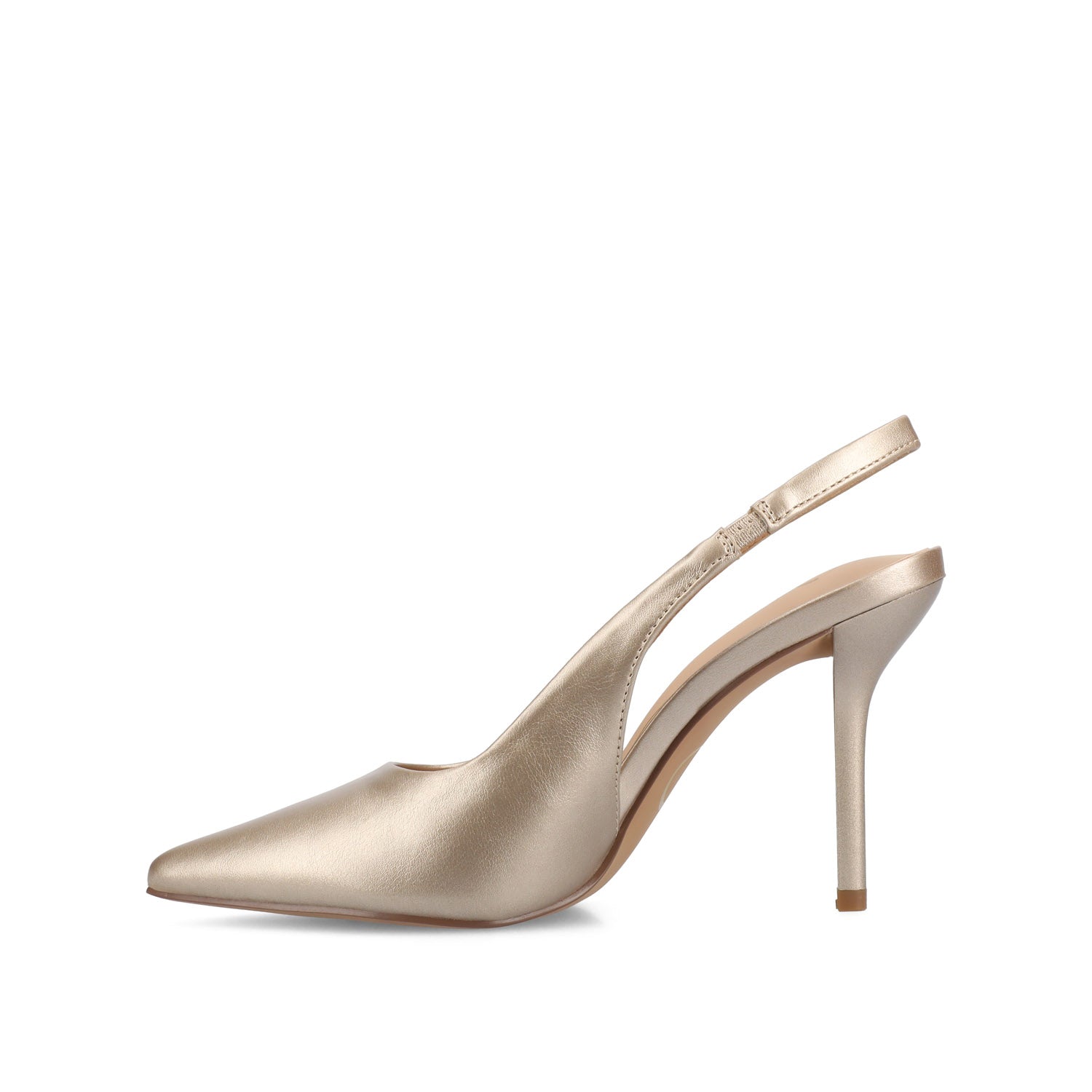 Journee ELENNEY SLINGBACK STILETTO HEELS - Gold PU
