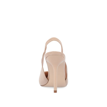 Journee ELENNEY SLINGBACK STILETTO HEELS - Nude Suede