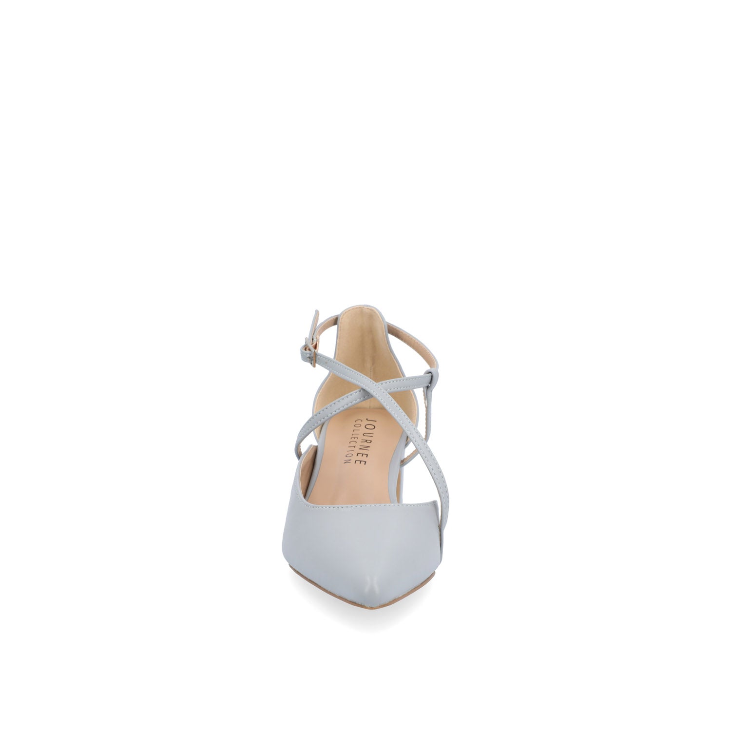 Journee GALVINN LOW BLOCK HEELS IN VEGAN LEATHER - Blue PU