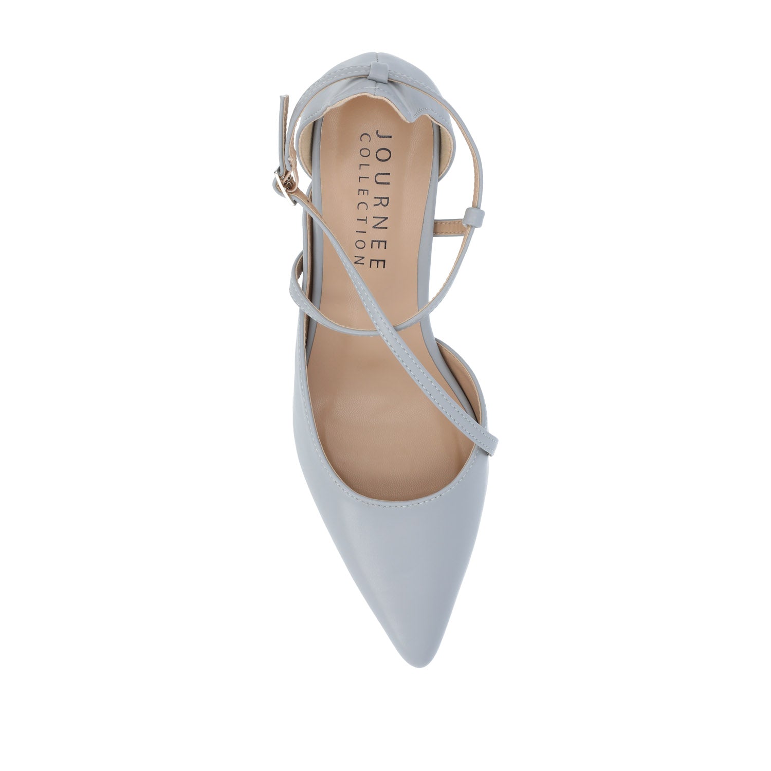 Journee GALVINN LOW BLOCK HEELS IN VEGAN LEATHER - Blue PU