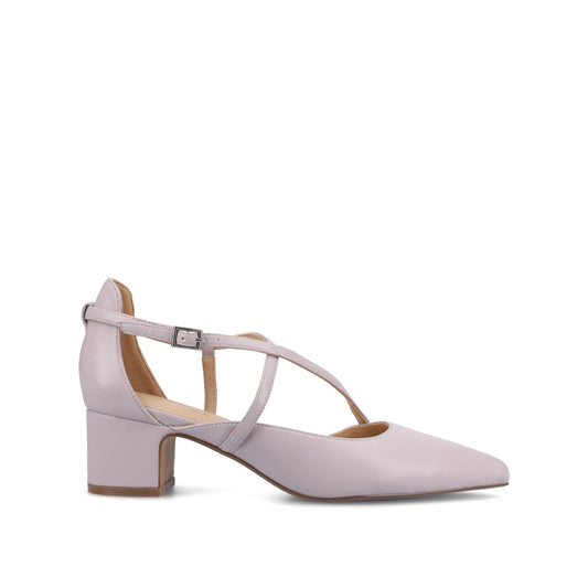 Journee GALVINN LOW BLOCK HEELS IN VEGAN LEATHER - Lilac PU