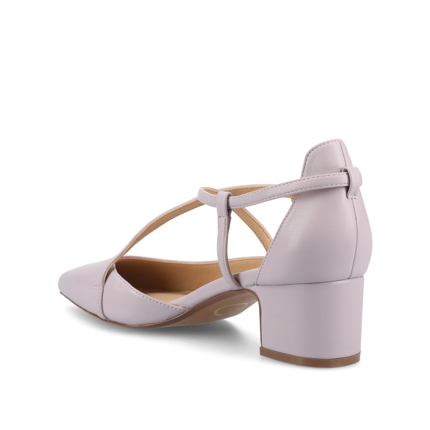 Journee GALVINN LOW BLOCK HEELS IN VEGAN LEATHER - Lilac PU