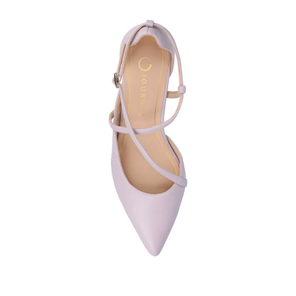 Journee GALVINN LOW BLOCK HEELS IN VEGAN LEATHER - Lilac PU