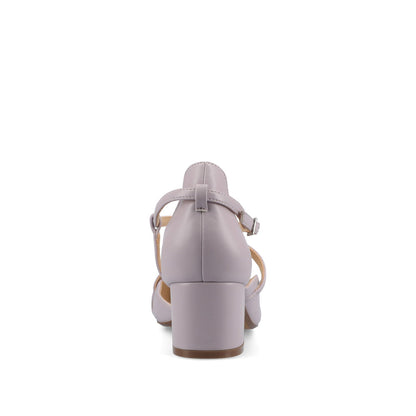 Journee GALVINN LOW BLOCK HEELS IN VEGAN LEATHER - Lilac PU