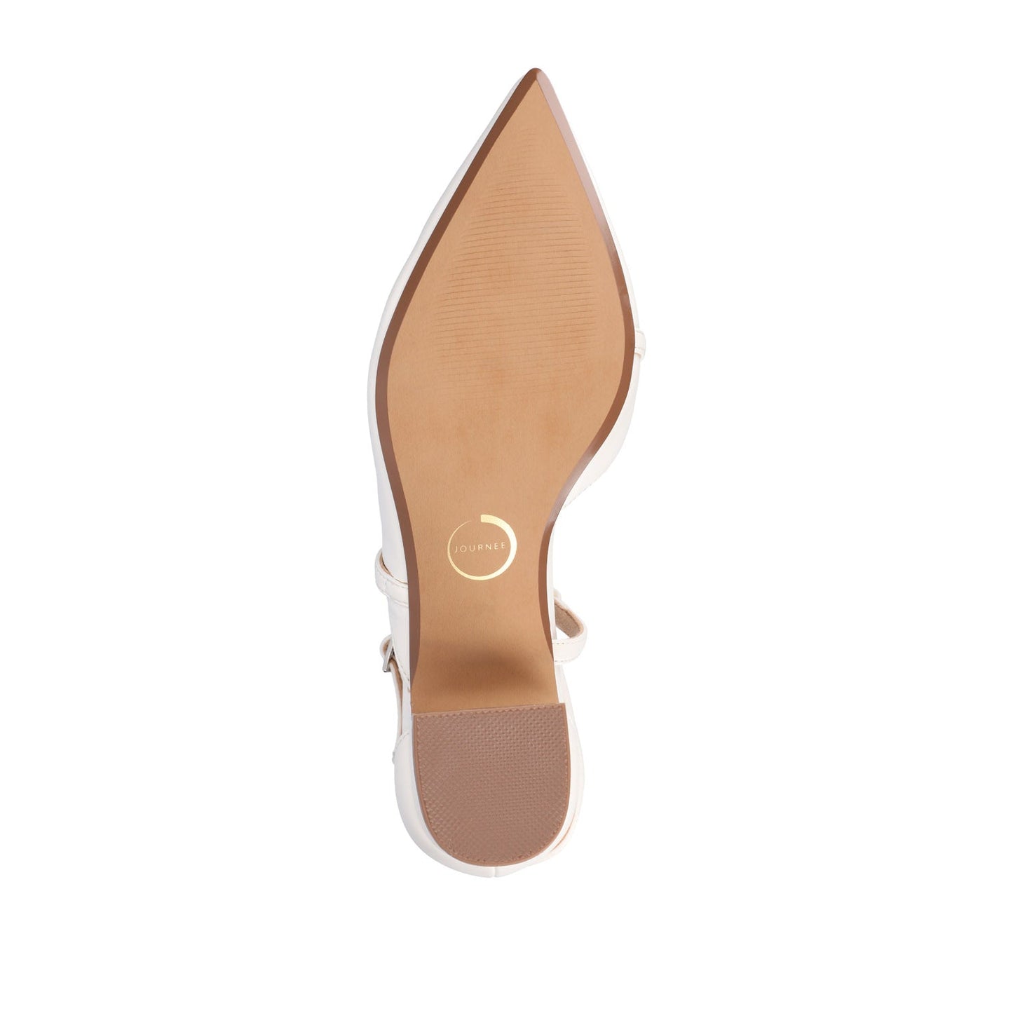 Journee GALVINN LOW BLOCK HEELS IN VEGAN LEATHER - White PU