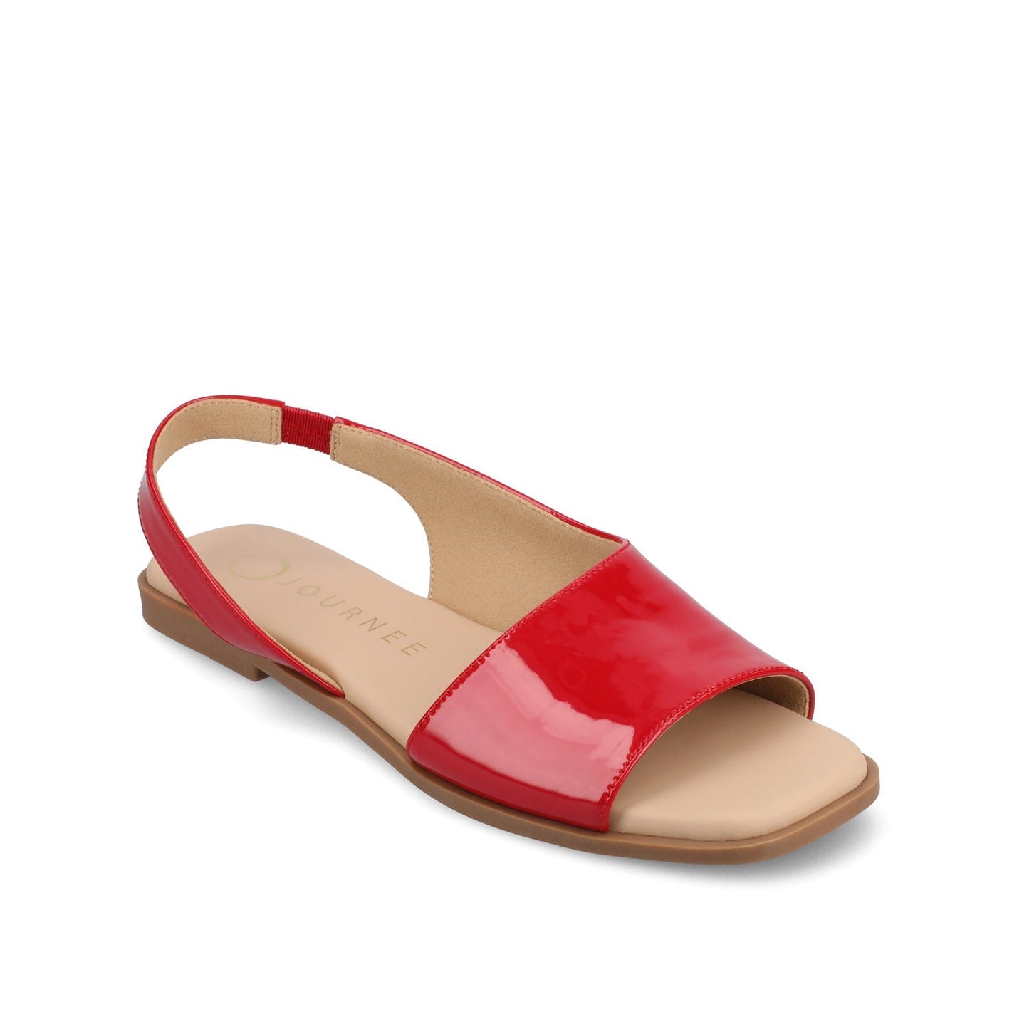 Journee BRINSLEY CUTOUT SANDALS IN PATENT - Red Patent