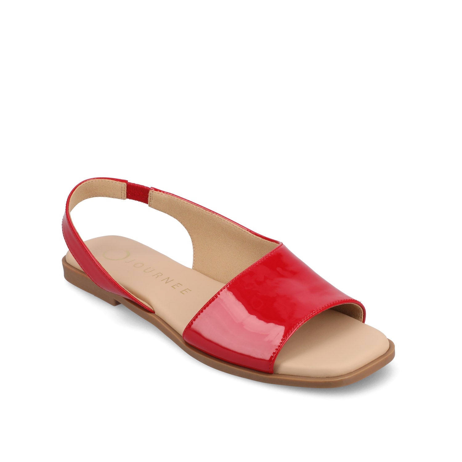 Journee BRINSLEY CUTOUT SANDALS IN PATENT - Red Patent