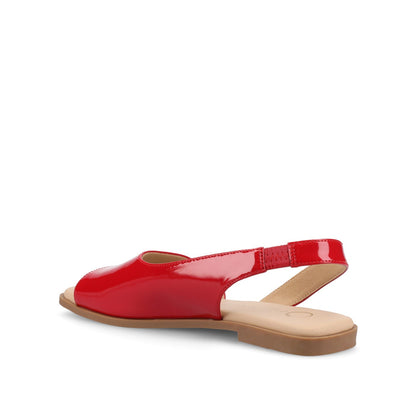 Journee BRINSLEY CUTOUT SANDALS IN PATENT - Red Patent