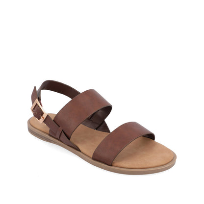 Journee LAVINE MULTI STRAP SANDALS IN STATEMENT - Brown