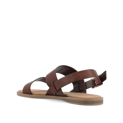 Journee LAVINE MULTI STRAP SANDALS IN STATEMENT - Brown