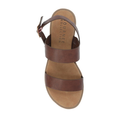 Journee LAVINE MULTI STRAP SANDALS IN STATEMENT - Brown