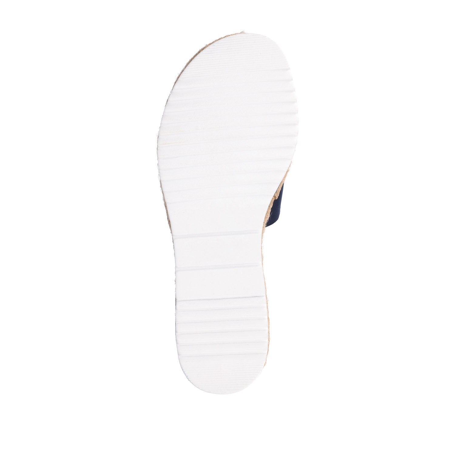 Journee ROSEY ESPADRILLE WEDGE HEELED SLIDE SANDALS - Navy Nubuck