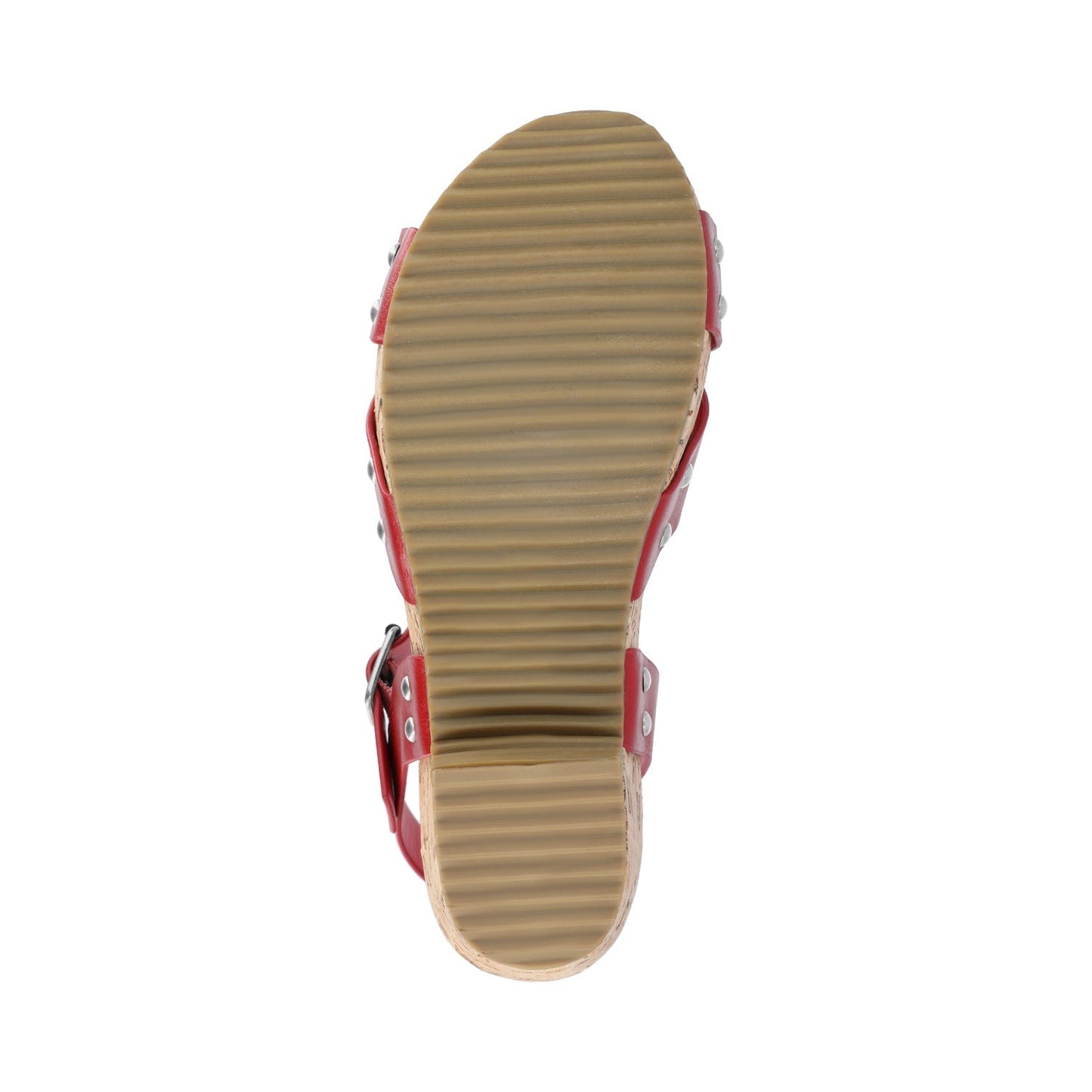 Journee VALENTINA HEELED SANDALS IN VEGAN LEATHER - Red