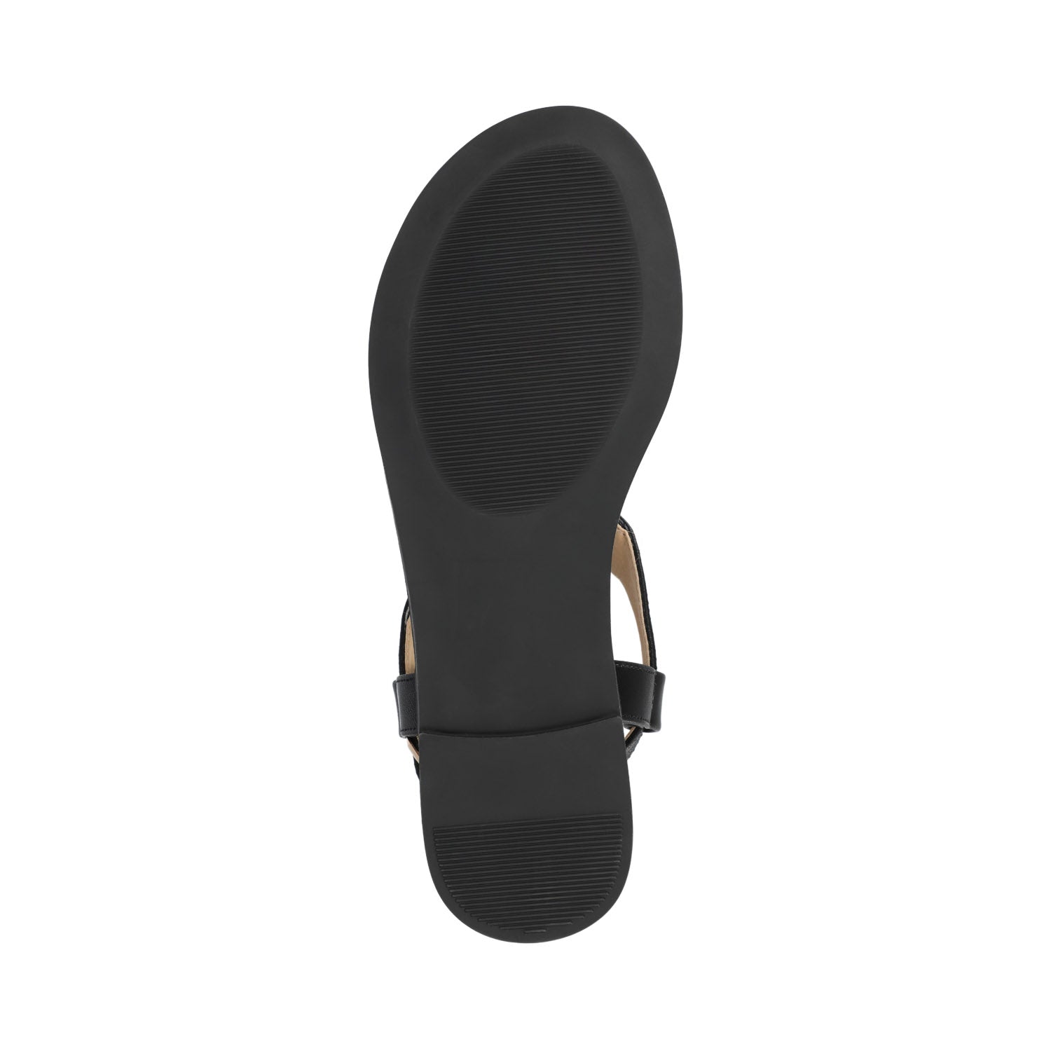 Journee GENEVIVE T-STRAP SANDALS IN VEGAN LEATHER - Black