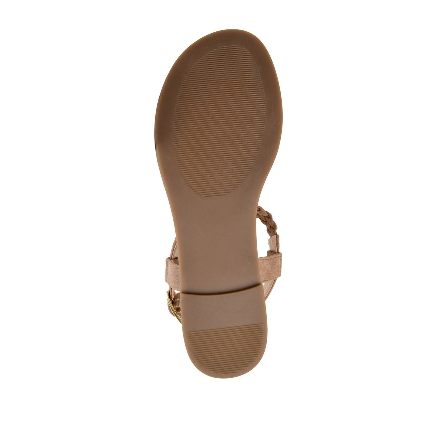 Journee GENEVIVE T-STRAP SANDALS IN VEGAN LEATHER - Brown